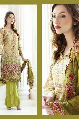 Green Dress Pakistani Salwar Kameez Cotton Suit 
