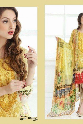 Yellow Summer Dress Printed Pakistani Outfit