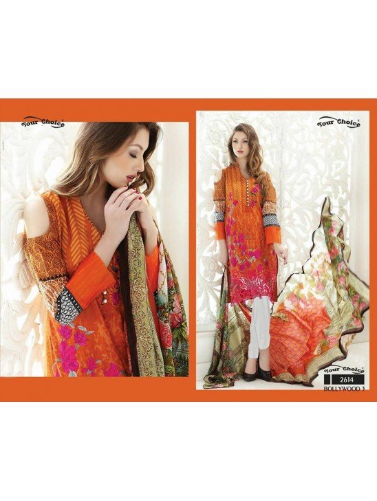 Orange Red Dress Indian Salwar Suit