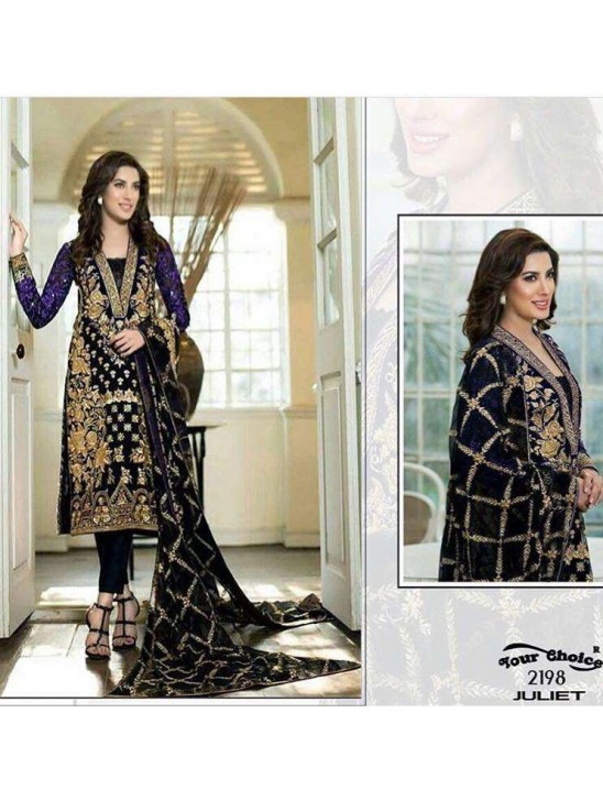 BLACK MEHWISH HAYAT PAKISTANI STYLE READY MADE GEORGETTE SALWAR SUIT