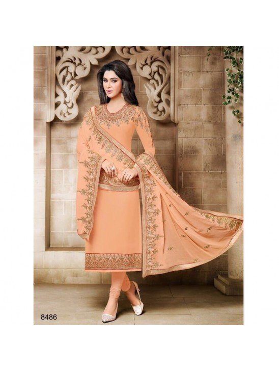 8486 PEACH ZISA DESIGNER SALWAR SUIT