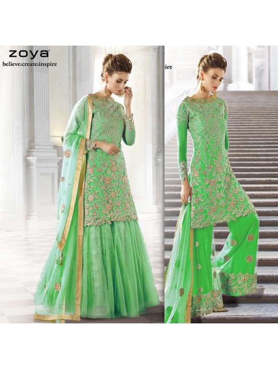 Green Bridal Lehenga Indian Mehndi Dress