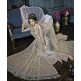 Silver Heavy Embroidered Indian Designer Anarkali Dress