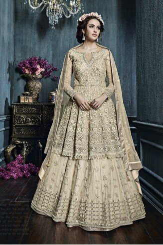 Gold Heavy Embroidered Bridal Outfit Indian Wedding Dress