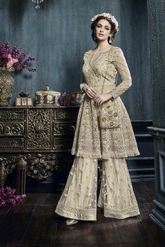 Gold Heavy Embroidered Bridal Outfit Indian Wedding Dress