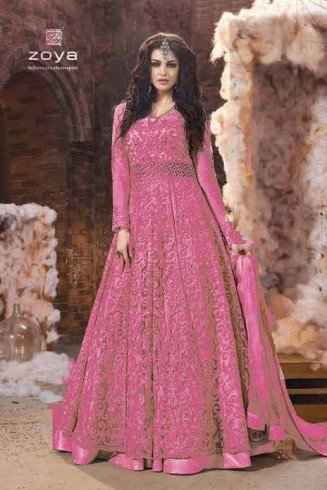 Pink Maxi Emerald Dress Wedding Lengha Anarkali 