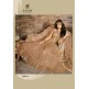 Peach Net Embroidered Anarkali Dress Special Party Wear Maxi