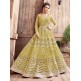 Yellow Embellished Indian Wedding Gown Party Dress