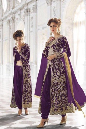 Purple Indian Designer Anarkali Suit