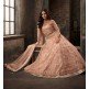Peach Net Heavy Embellished Wedding Wear Anarkali Dress