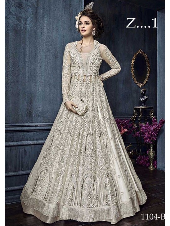 Off White Bridal Anarkali Suit Indian Wedding Dress