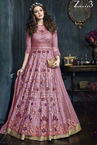 Pink Bridal Anarkali Dress Designer Anarakli Suit