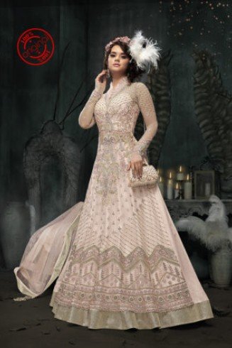 BABY PINK INDIAN DESIGNER WEDDING AND BRIDAL GOWN
