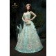 SKY BLUE INDIAN DESIGNER WEDDING AND BRIDAL GOWN