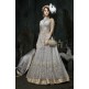 Grey Indian Designer Gown Asian Bride Evening Dress