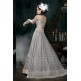 Grey Indian Designer Gown Asian Bride Evening Dress