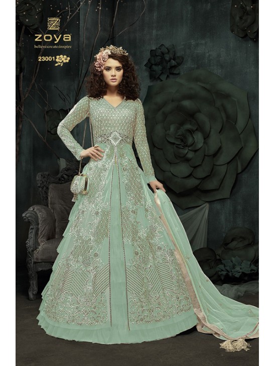 Firozi Party Wear Indian Dress Desi Bridal Wedding Gown