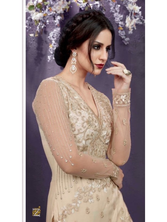 Beige Bridesmaid Salwar Suit Pakistani Designer Wedding Dress