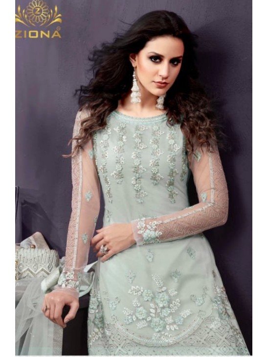 Light Green Indian Wedding Outfit Designer Salwar Kameez