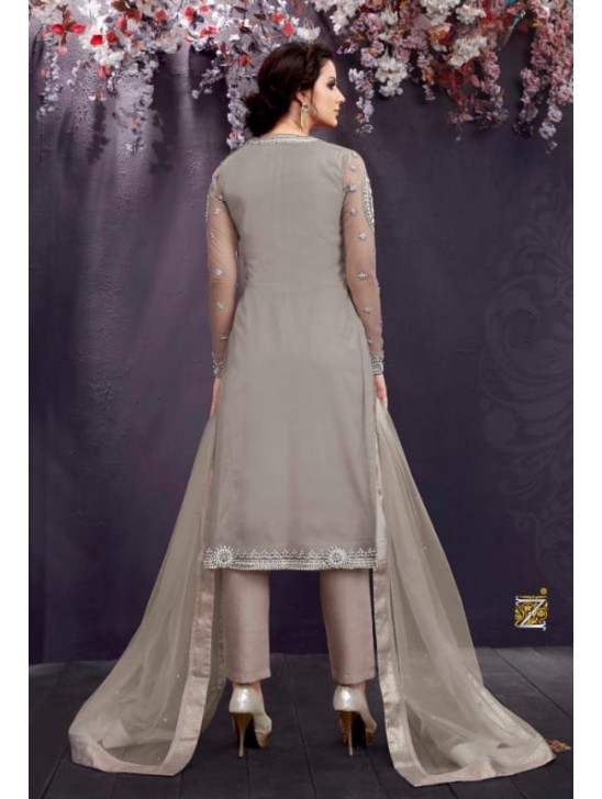 Grey Indian Evening Dress Designer Salwar Suit