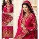 HOT PINK EMBROIDERED PARTY WEAR INDIAN BOLLYWOOD STYLE SALWAR SUIT