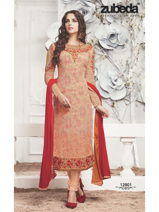 Peach Dress Party Salwar Suit Indian Outfit