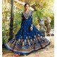 BLUE EMBROIDERED EVENING AND WEDDING WEAR ANARKALI GOWN