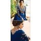 BLUE EMBROIDERED EVENING AND WEDDING WEAR ANARKALI GOWN