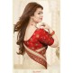 KH16357 Beige With Red  Kasheesh Sheesha Designer Saree