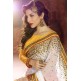 Yellow & White Banarasi Saree Bollywood Indian Wedding Wear