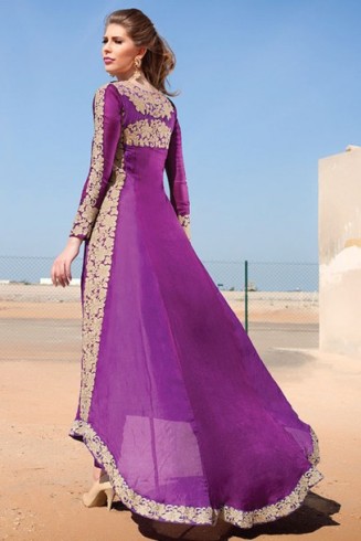 BEST SELLER 11058 PURPLE ME VOGUE EMPRESS STYLISH EMBRIODERED SUIT