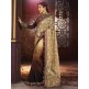 Brown Embellished Wedding Saree Indian Designer Sari