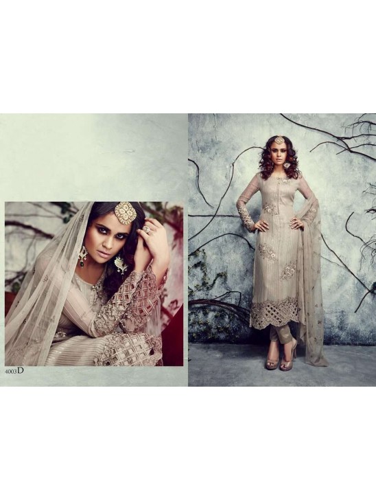 SJ4003 SAJAWAT SERIES GEORGETTE BEIGE SALWAR KAMEEZ