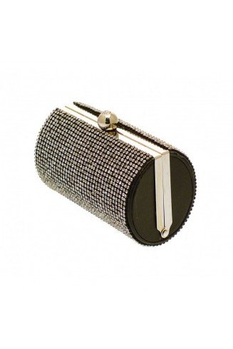 Black Small Sized Dimonate Hard Cased Box with Long Chain