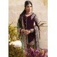 Plum Indian Designer Straight Cut Salwar Suit