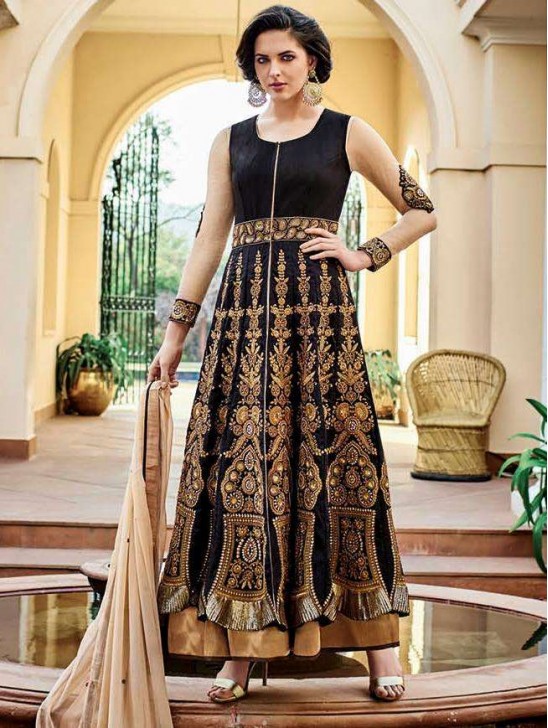 Black & Gold Indian Wedding Dress