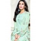 ZMf-67010 Sea Green Semi Stitched Embroidered Suit