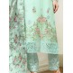 ZMf-67010 Sea Green Semi Stitched Embroidered Suit