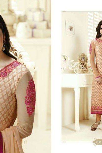 K3124 PEACH KASEESH PRACHI MAGICAL BRASSO SUIT