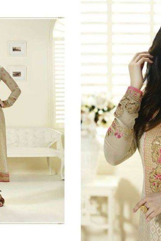 K3128 BEIGE KASEESH PRACHI MAGICAL BRASSO SUIT