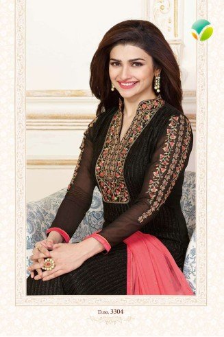 K3304 BLACK KASEESH PRACHI-15 PARTY WEAR SALWAR KAMEEZ SUIT