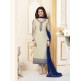 K3301 CREAM AND BLUE KASEESH PRACHI-15 PARTY WEAR SALWAR KAMEEZ SUIT