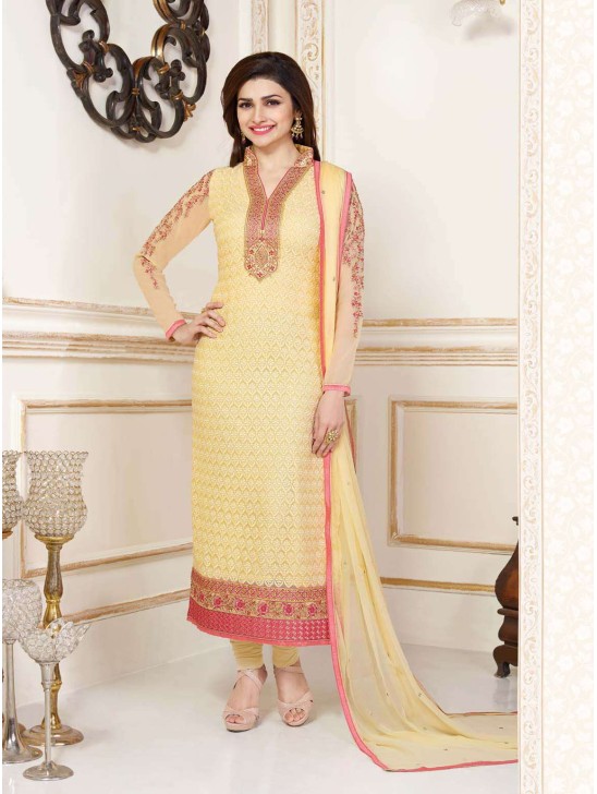 K3305 YELLOW KASEESH PRACHI-15 PARTY WEAR SALWAR KAMEEZ SUIT