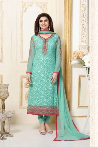 K3307 TURQUOISE KASEESH PRACHI-15 PARTY WEAR SALWAR KAMEEZ SUIT