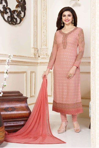 K3309 PEACH KASEESH PRACHI-15 PARTY WEAR SALWAR KAMEEZ SUIT