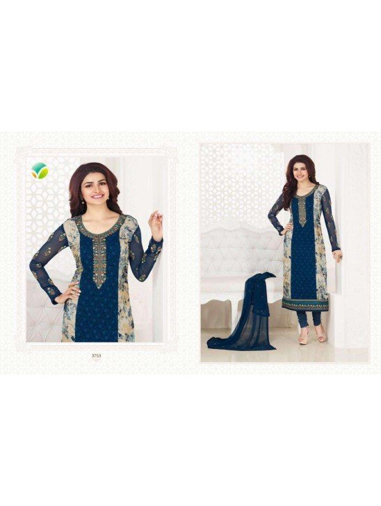 Blue Punjabi Suit Pakistani Designer Salwar Kameez