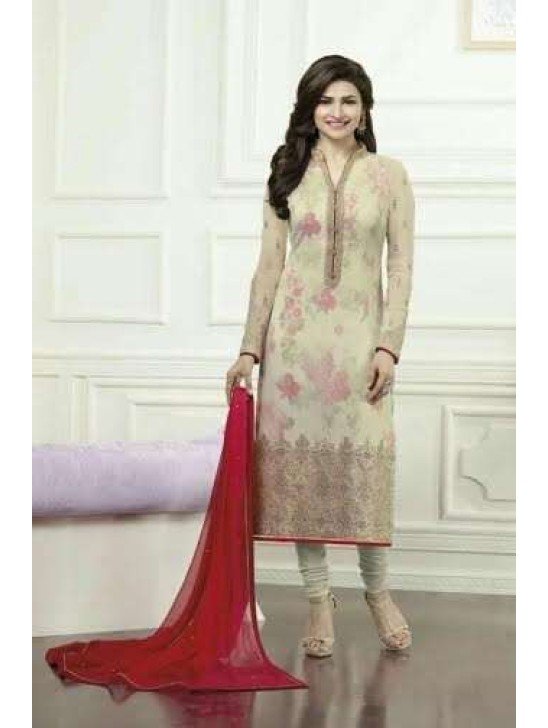 Beige Indian Suit Punjabi Party Wear Dress