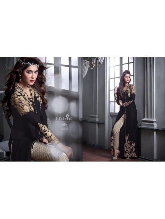 M20005 BLACK  MASKEEN GEORGETTE BY MAISHA PARTY WEAR SUIT