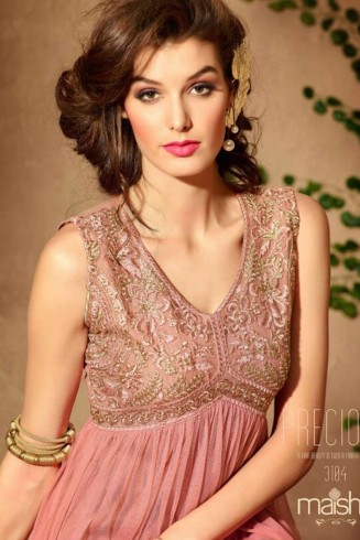 ZM3104 PINK MAISHA INFINITY EMBROIDERED EID SUIT