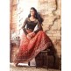 Peach & Black Long Frock Indian Wedding Dress